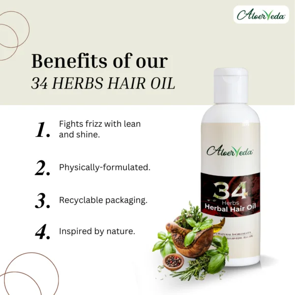 34 Herbs Herbal Hair Oil - Image 2